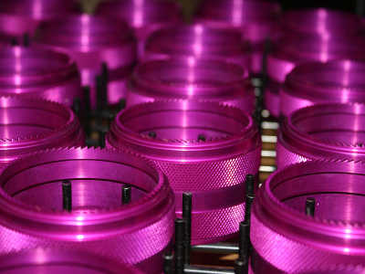 Purple anodized parts